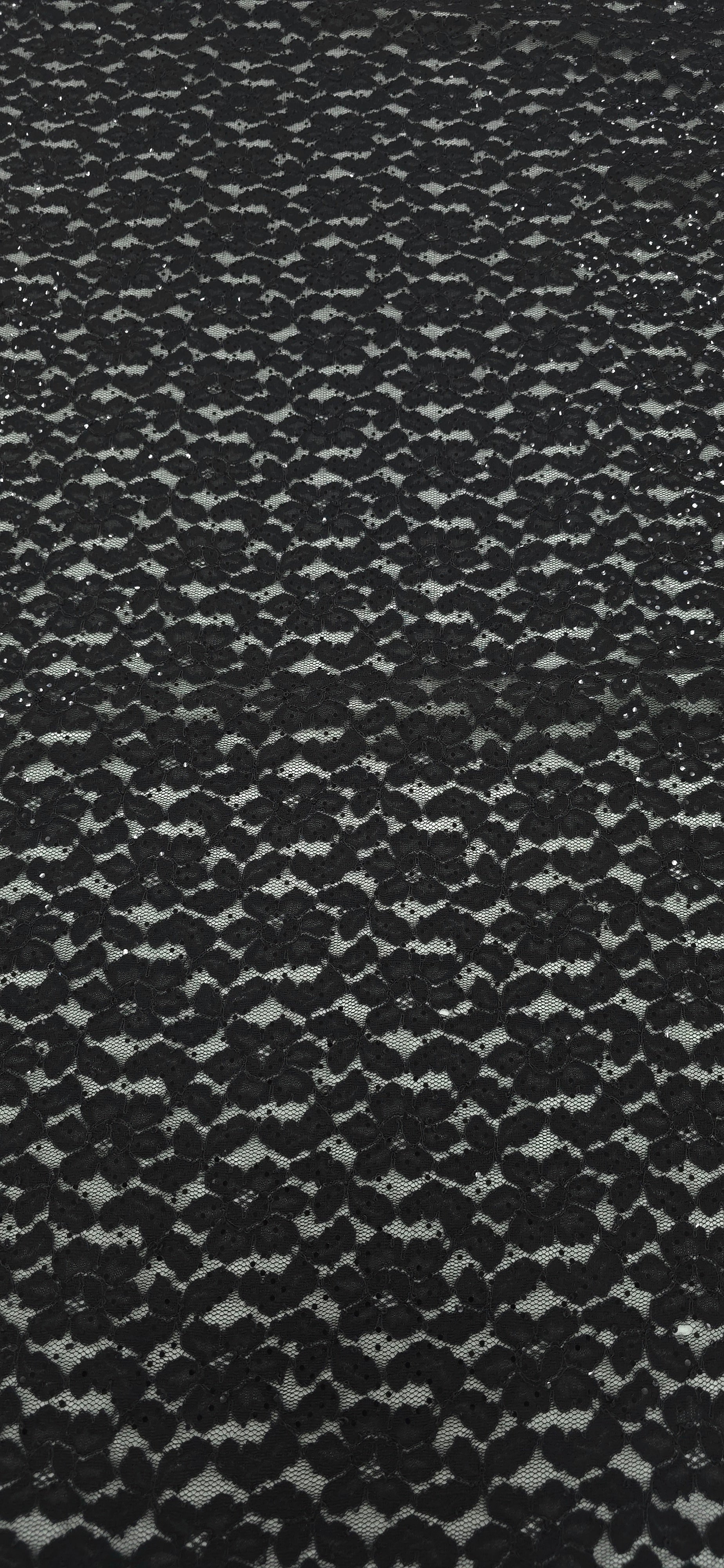 Sequinned Lace Black Magic