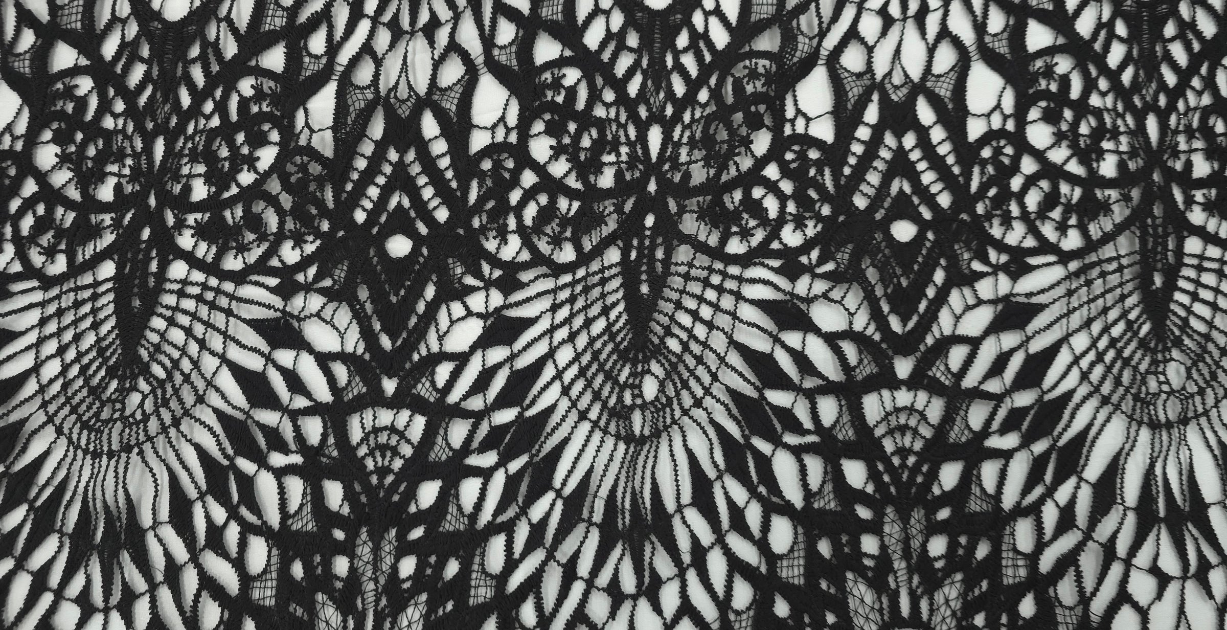 Guipure Lace Black Fanfare