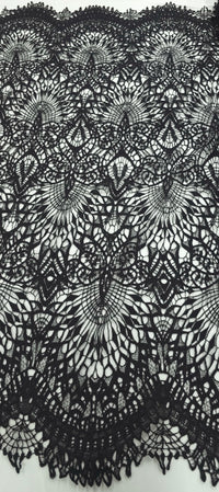 Guipure Lace Black Fanfare