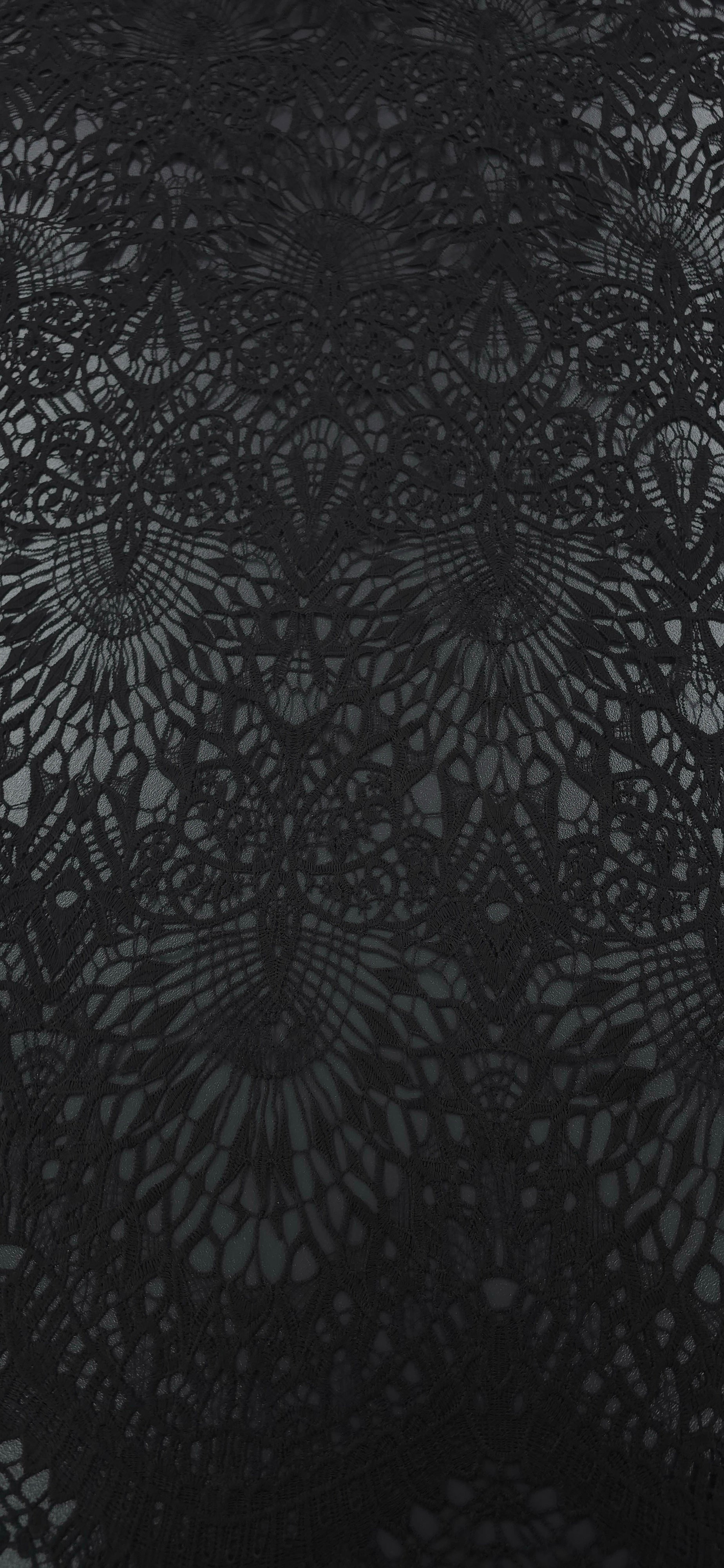Guipure Lace Black Fanfare