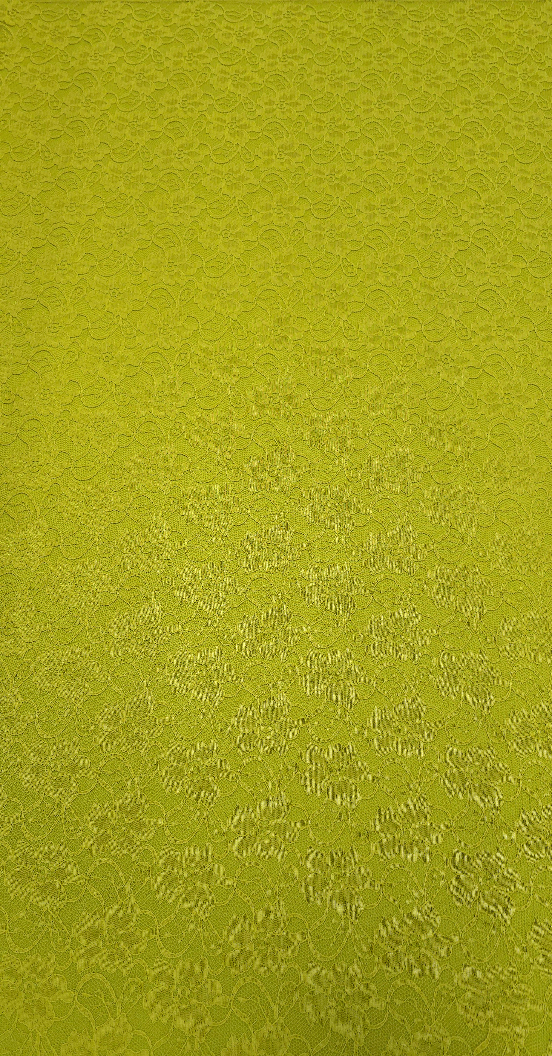 Floral Corded Lace Chartreuse