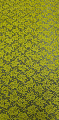 Floral Corded Lace Chartreuse