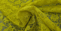 Floral Corded Lace Chartreuse
