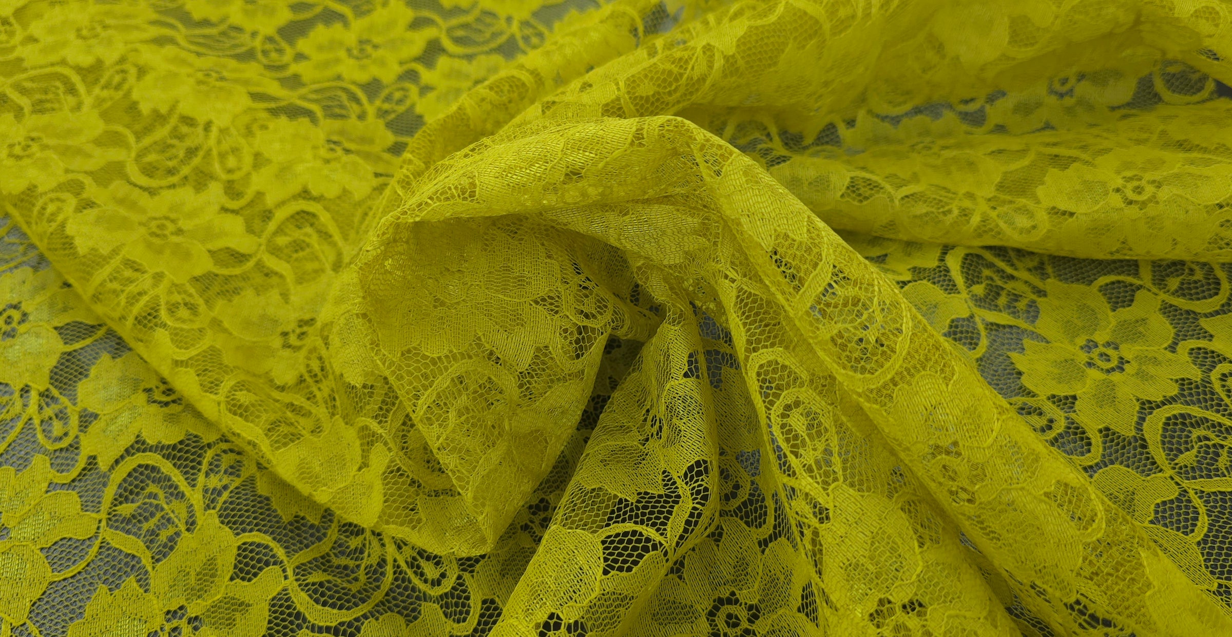 Floral Corded Lace Chartreuse
