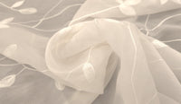 Embroidered Polyester Voile Vine