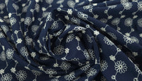 Embroidered Polyester Floral Zigzag
