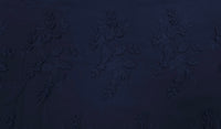 Embroidered Cotton 3D Floral Navy