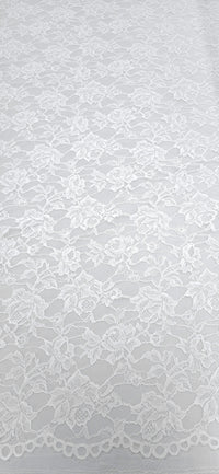 Rose Garden Lace Silk White