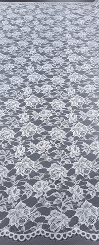Rose Garden Lace Silk White