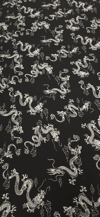 Woven Stretch Polyester Dragons