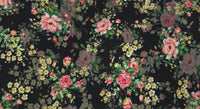 Woven Stretch Polyester Vintage Garden