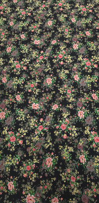 Woven Stretch Polyester Vintage Garden