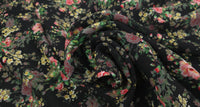 Woven Stretch Polyester Vintage Garden