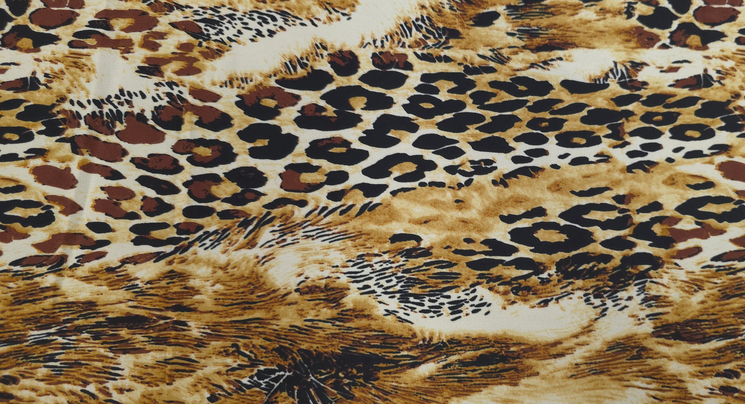 Woven Stretch Polyester Leopard Medley