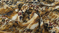 Woven Stretch Polyester Leopard Medley