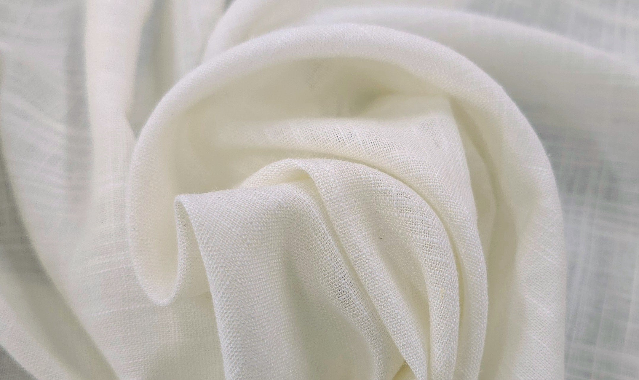 Linen Blend Silk White