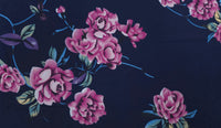 Woven Stretch Polyester Floral Bouquet