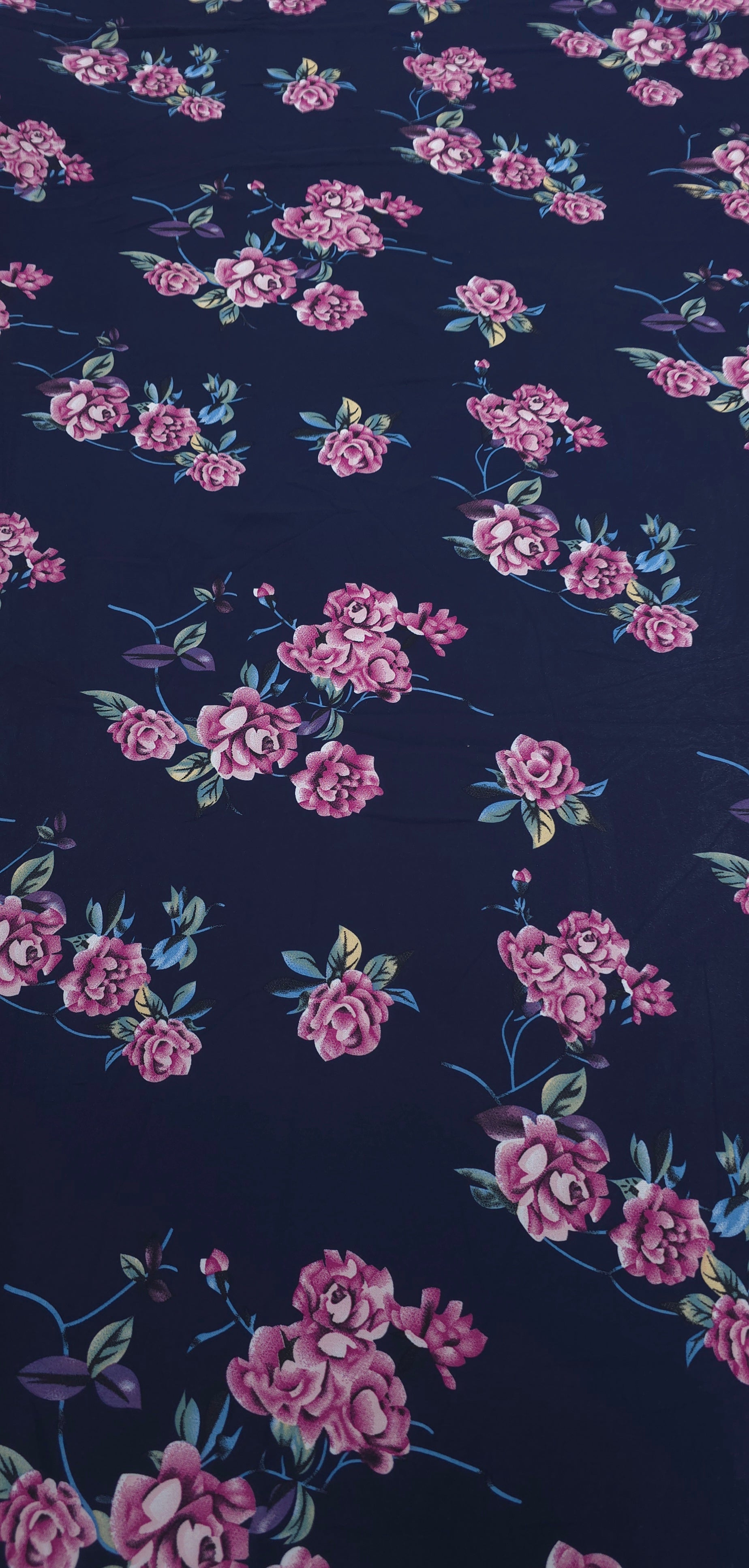 Woven Stretch Polyester Floral Bouquet