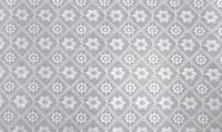 Embroidered Cotton Floral Check Silk White