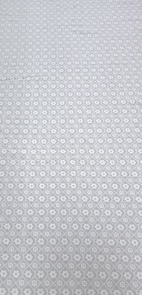 Embroidered Cotton Floral Check Silk White