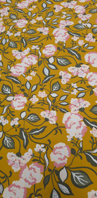 Printed Polyester Mustard Melody