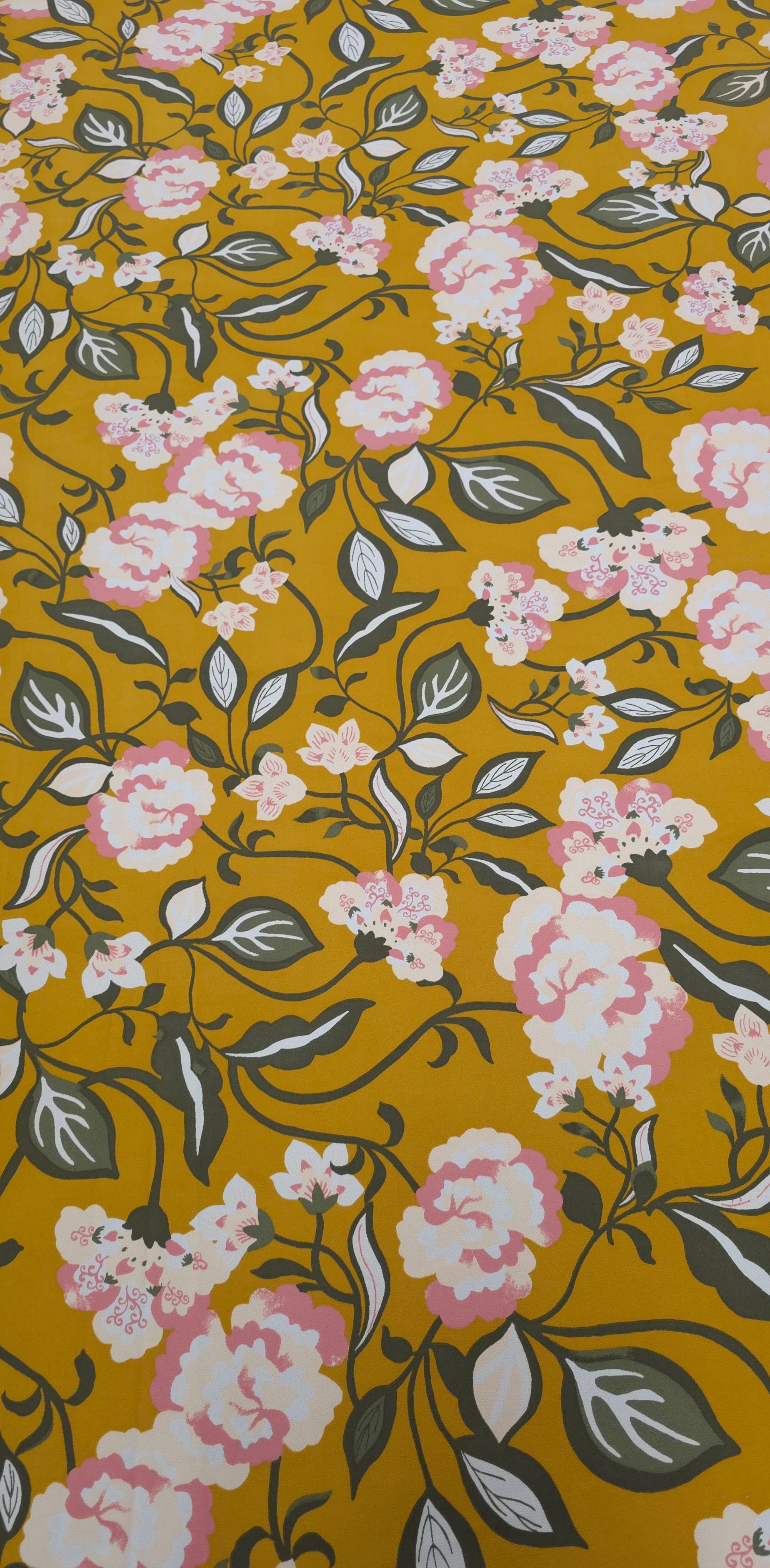 Printed Polyester Mustard Melody
