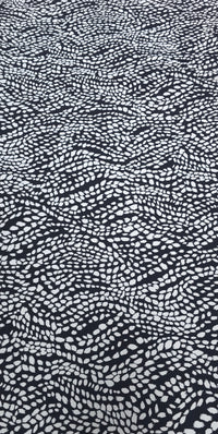Printed Rayon Monochrome Waves