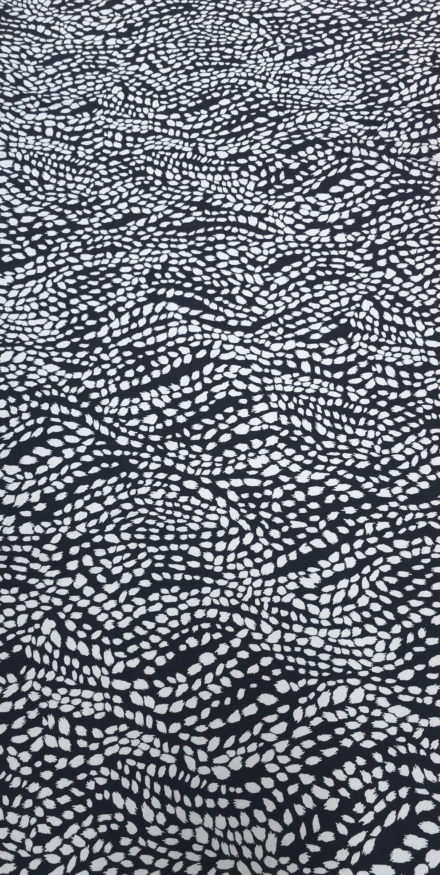 Printed Rayon Monochrome Waves