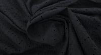 Embroidered Cotton Everlasting Black
