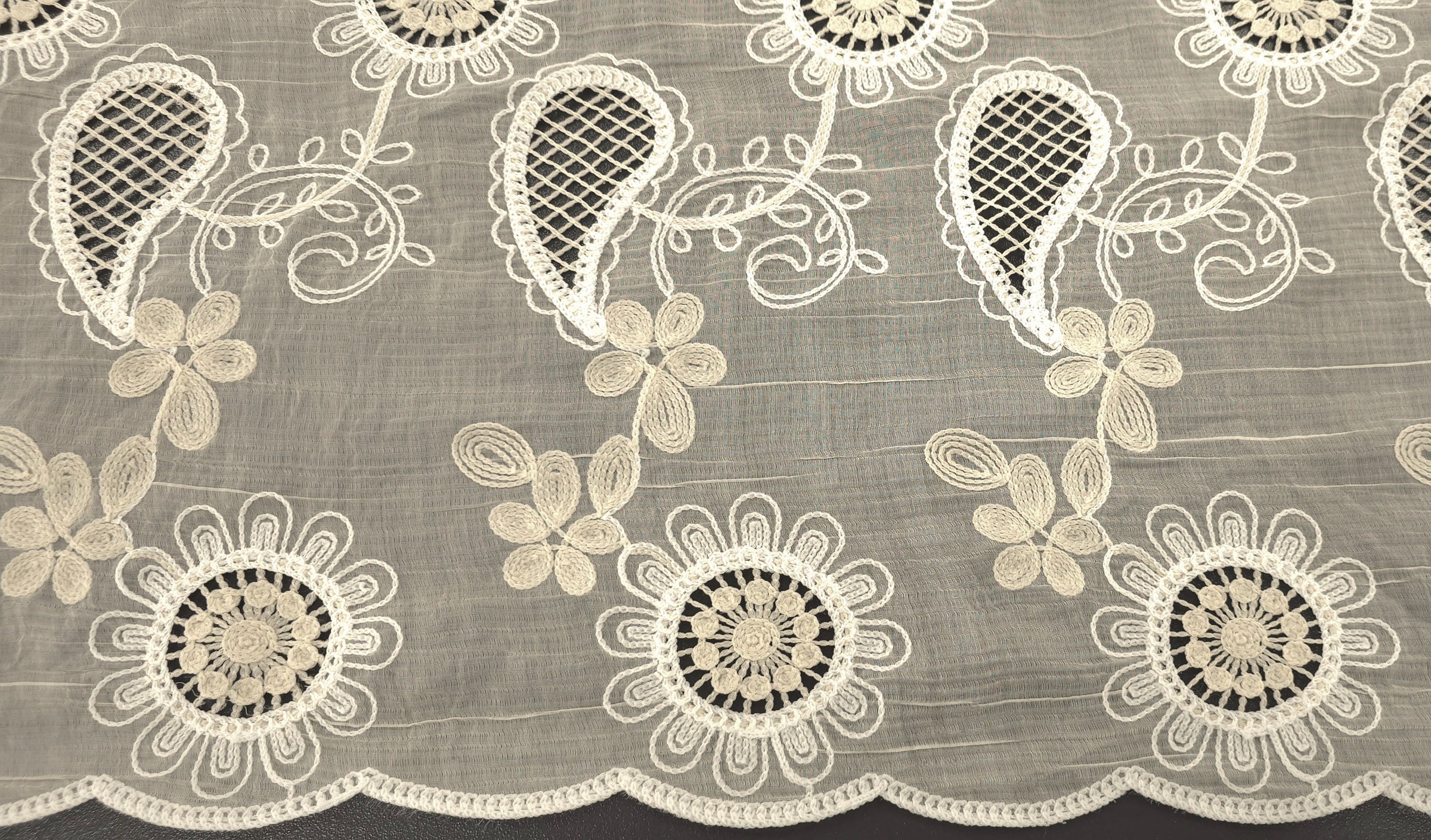 Embroidered Polyester Voile Magical