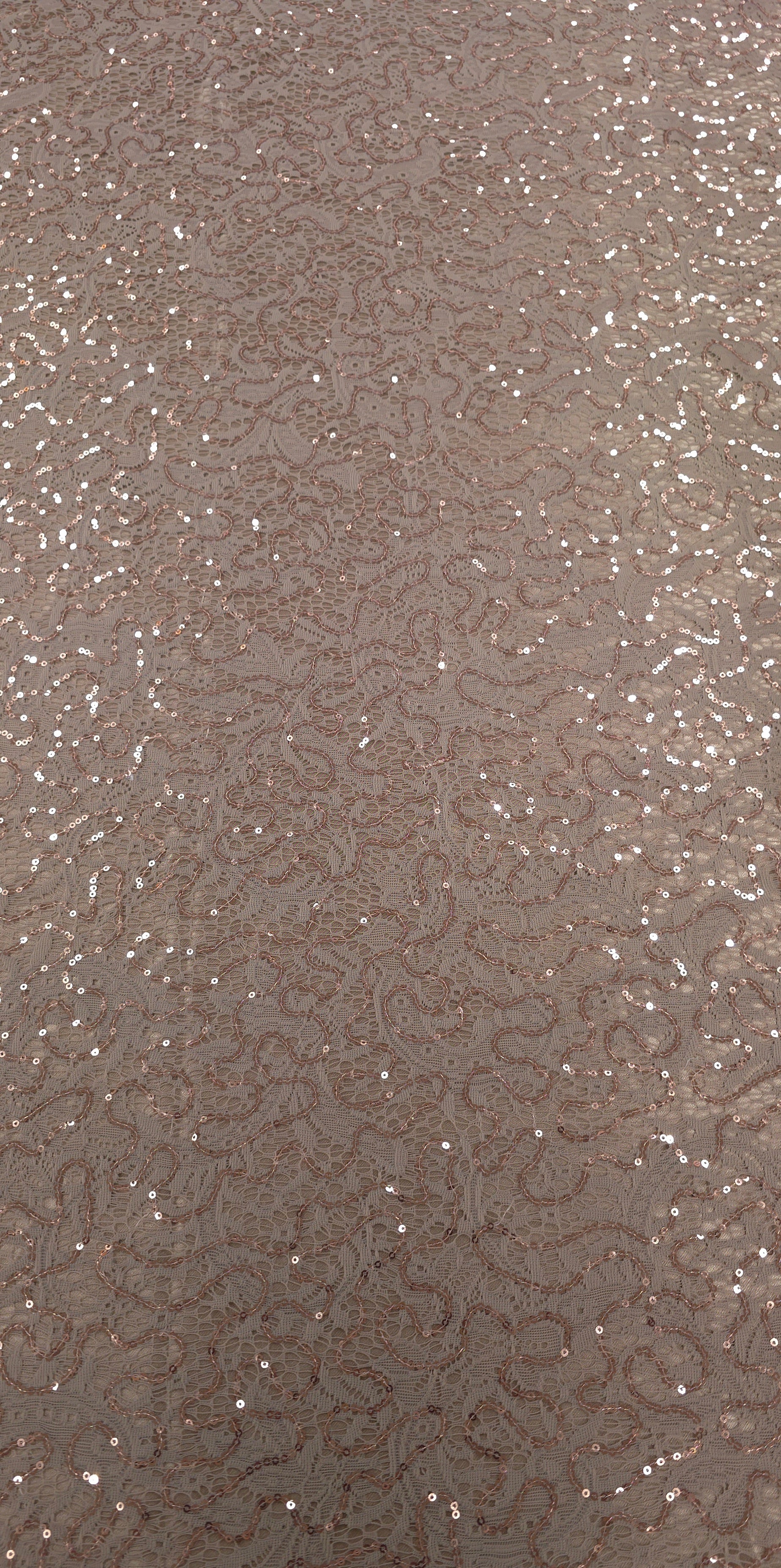 Sequinned Lace Mocha Swirl