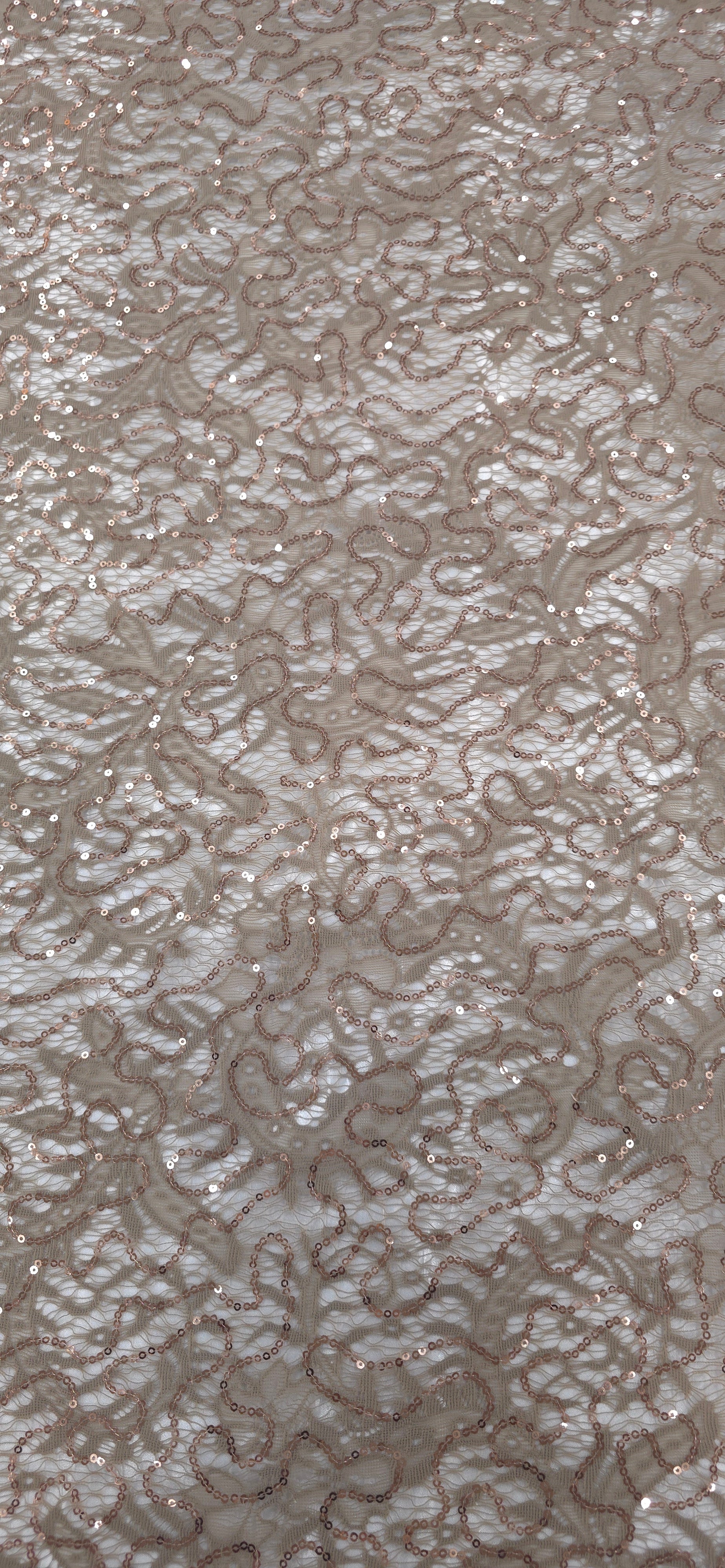 Sequinned Lace Mocha Swirl