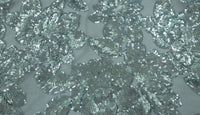 Sequinned Lace Majestic Duck Egg