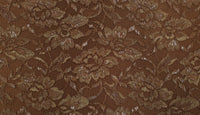 Lace Floral Lurex Brown