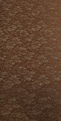 Lace Floral Lurex Brown