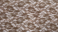 Lace Floral Lurex Brown
