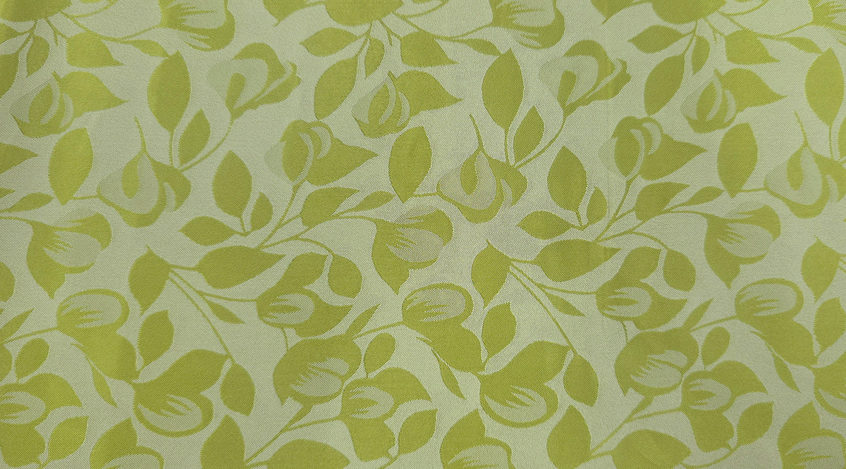 Embossed Polyester Chartreuse Leaf