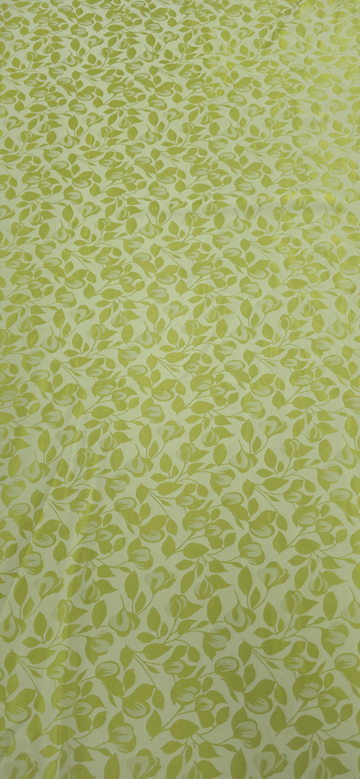 Embossed Polyester Chartreuse Leaf