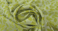 Embossed Polyester Chartreuse Leaf