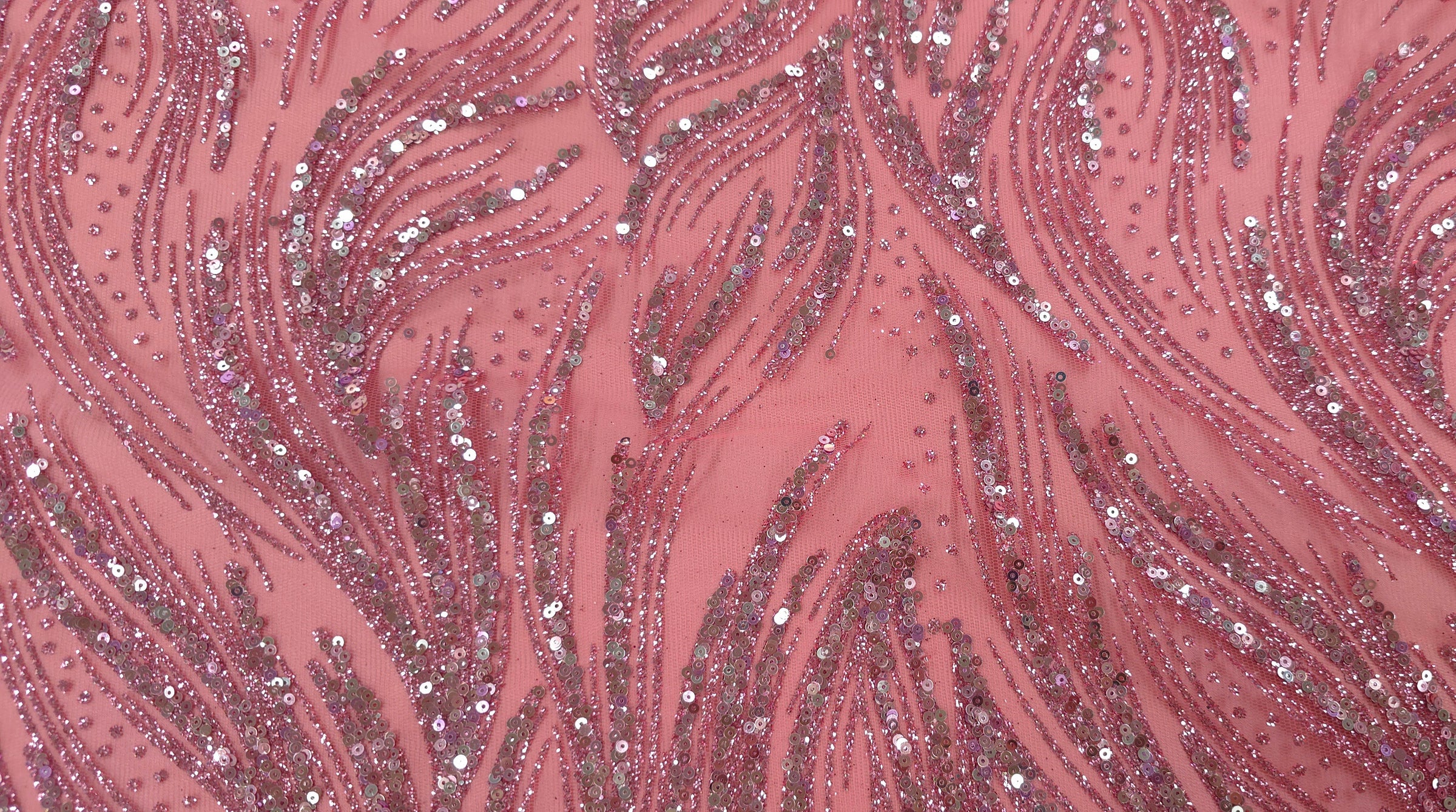 Glitter Lace Rose Promenade