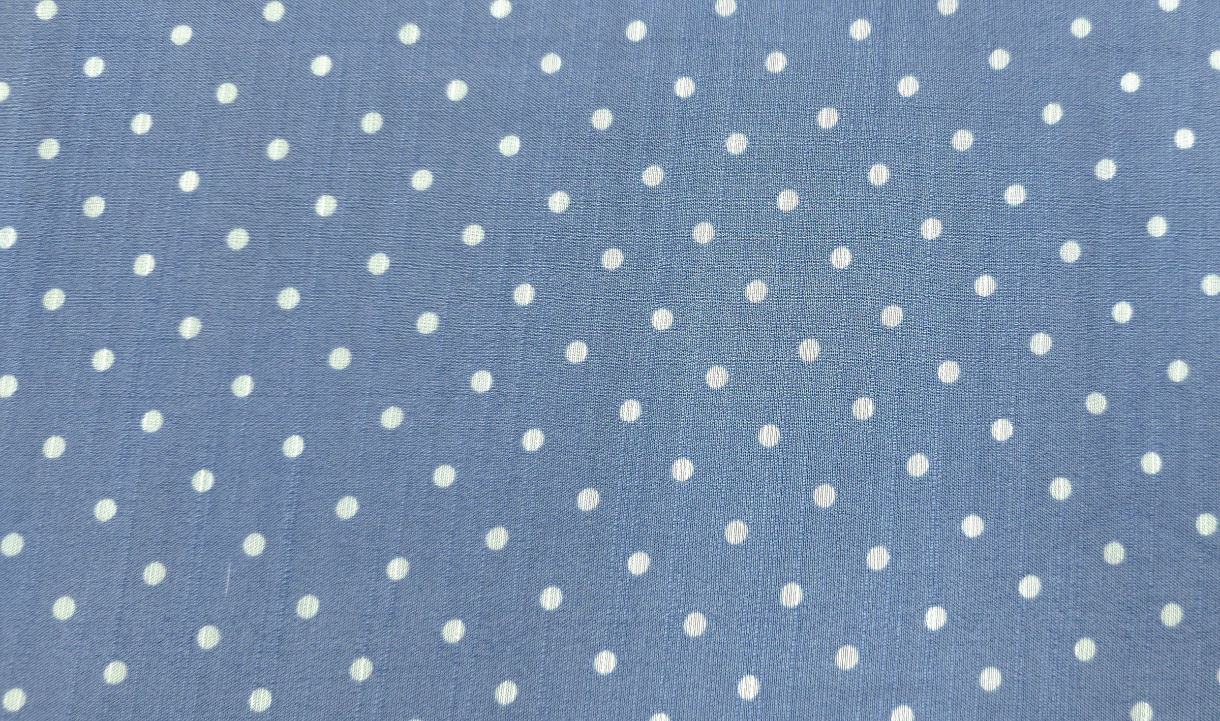 Printed Rayon Blend Blue Polka