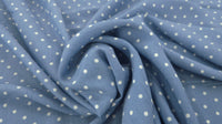 Printed Rayon Blend Blue Polka