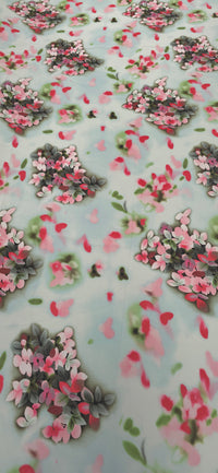Printed Polyester Dainty Bouquet