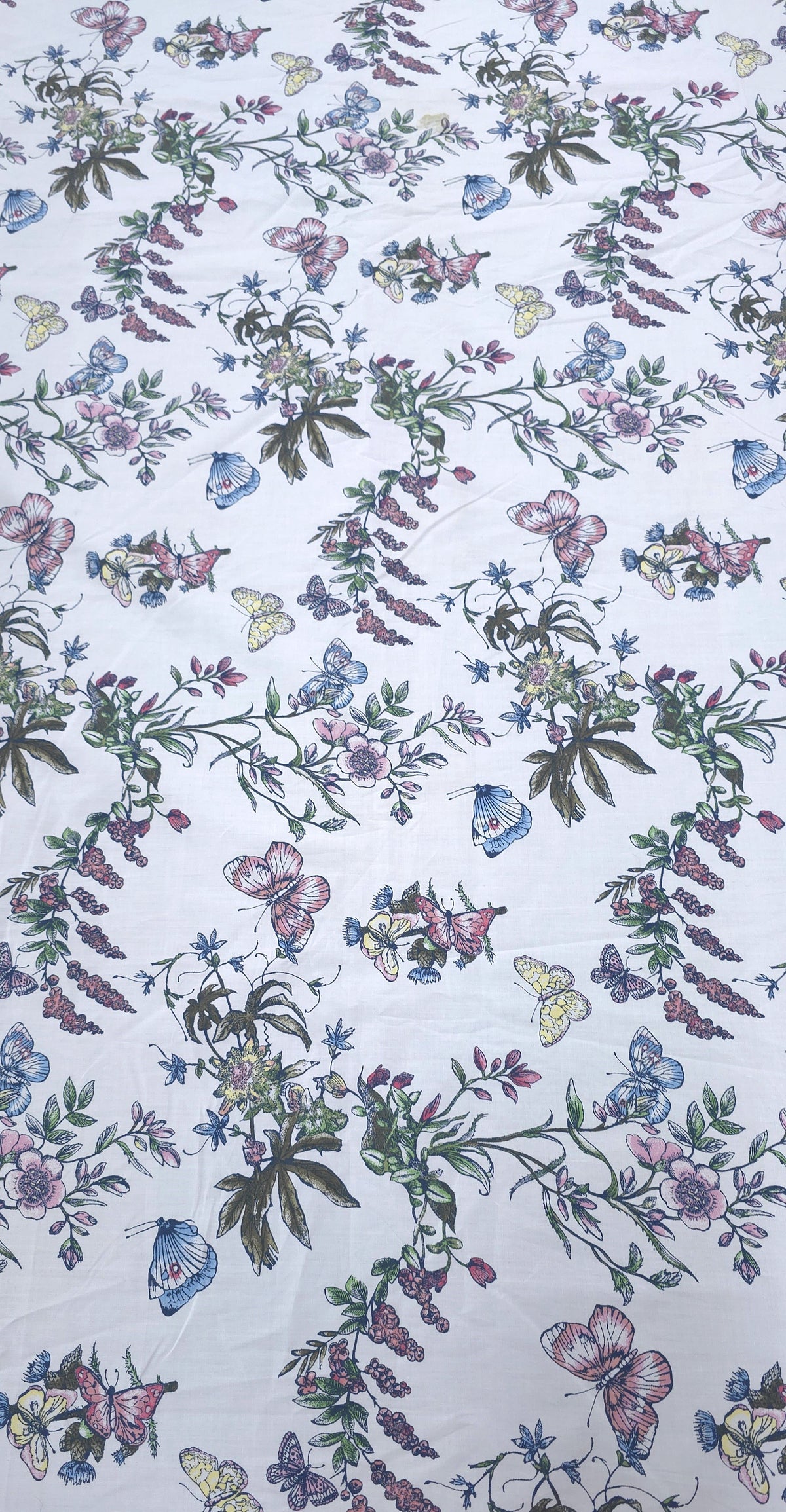 Printed Cotton Butterfly Garden