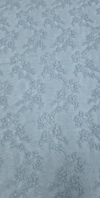 Embroidered Lace Dusty Blue Posies