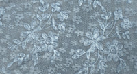 Embroidered Lace Dusty Blue Posies
