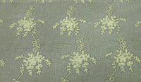 Embroidered Organdy Green Garden