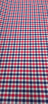 Poly Cotton Seersucker Check
