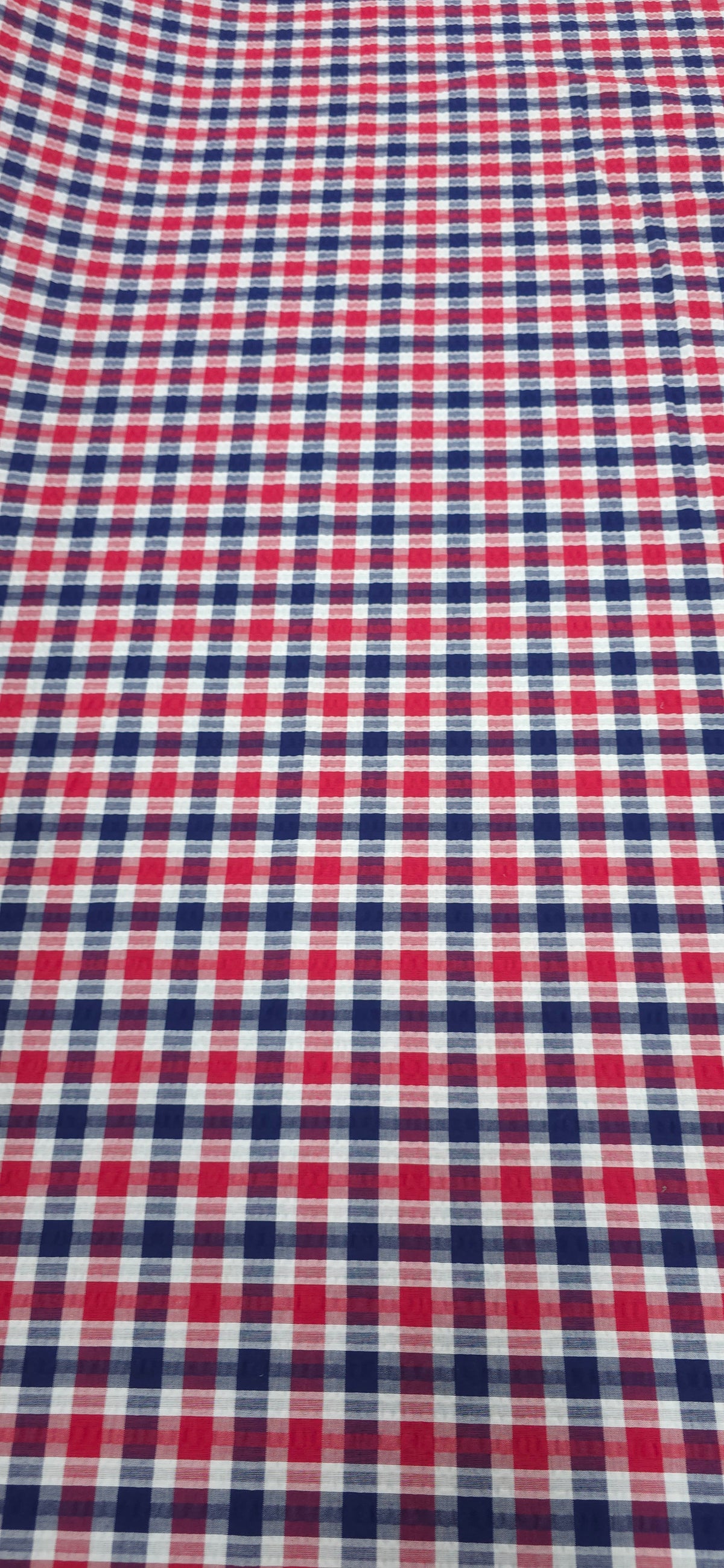 Poly Cotton Seersucker Check