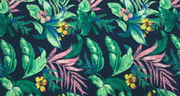 Printed Linen Blend Tropical Paradise